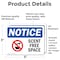Signmission Scent Free Space Sign With Symbol, 5 in W x Rectangle, Vinyl Decal OS-2PACK-NS-D-35-L-18249 - alternate 4